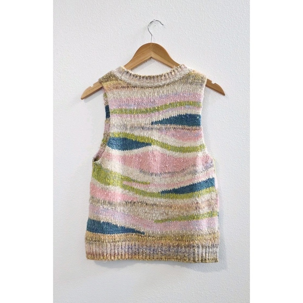 Anthropologie Pilcro Multicolor Boho Knit Sweater Tank Top Women's size Medium - Picture 5 of 10